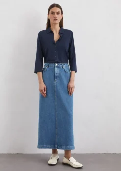 Jersey-Bluse regular aus LENZING™ ECOVERO™