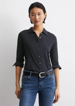 Jersey-Bluse regular aus LENZING™ ECOVERO™