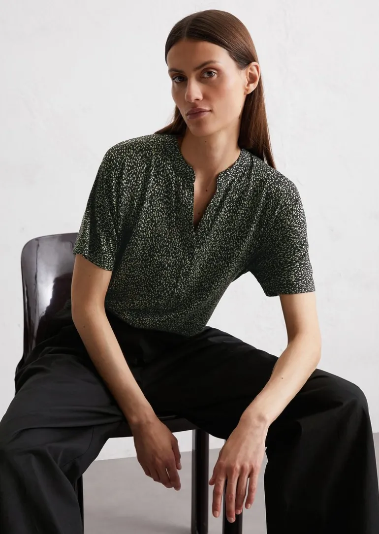 Jerseybluse regular aus LENZING™ ECOVERO™