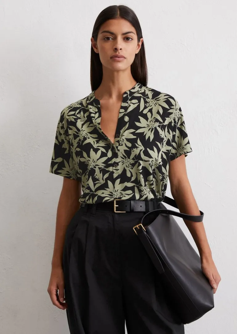 Jerseybluse regular aus LENZING™ ECOVERO™