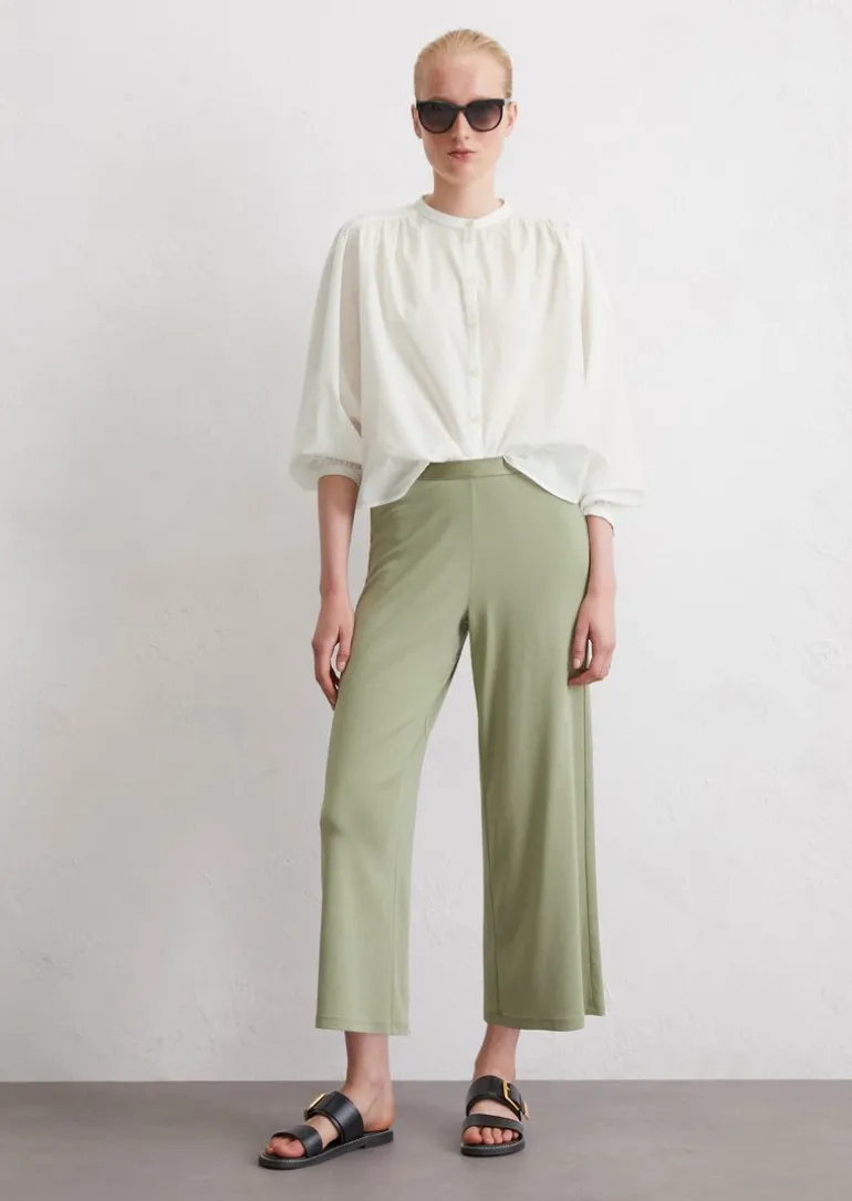 Jerseyhose straight aus Feinripp-Jersey