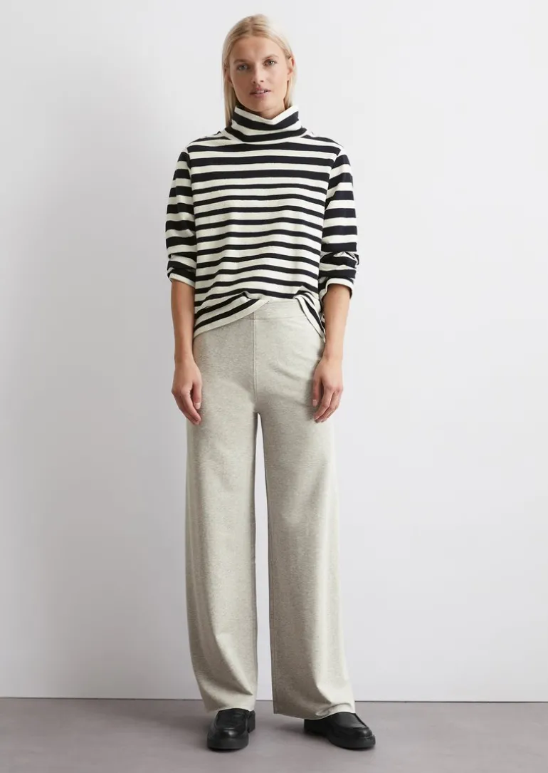 Jerseyhose straight aus softem Organic-Cotton-Viskose-Mix