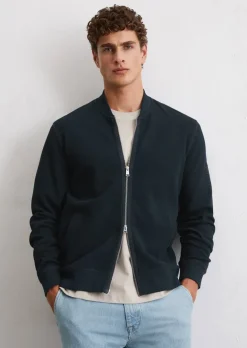 Jerseyjacke regular aus Bio-Baumwolle mit Struktur