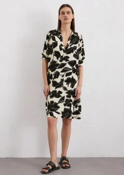 Jerseykleid relaxed aus elastischem Viskose-Mix
