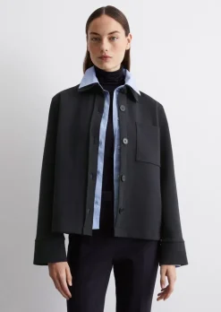 Jersey-Overshirt regular aus Scuba-Interlock-Qualität