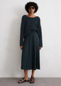 Jersey-Plissee-Rock ausgestellt mit TENCEL™ Lyocell