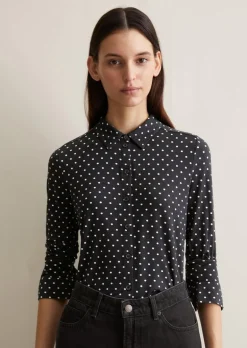 Jersey-Print-Bluse regular aus LENZING™ ECOVERO™