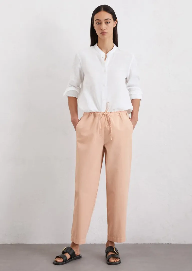 Joggpants tapered aus Organic-Cotton-Leinen-Mix