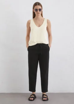 Joggpants tapered aus Organic-Cotton-Leinen-Mix