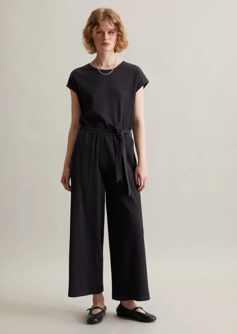 Jumpsuit regular aus Ripp-Jersey