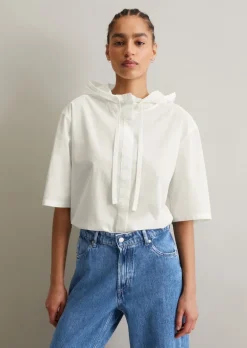 Kapuzenbluse relaxed aus Organic Cotton