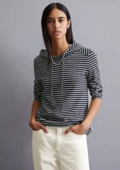 Kapuzen-Longsleeve relaxed aus softem Organic Cotton-Jersey