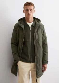 Kapuzen-Parka regular aus wasserabweisendem, recyceltem Material