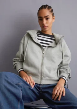 Kapuzen-Sweatjacke relaxed aus Organic Cotton