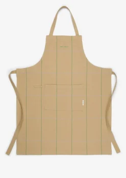 Karierte Küchenschürze aus recyceltem Matrial-Mix