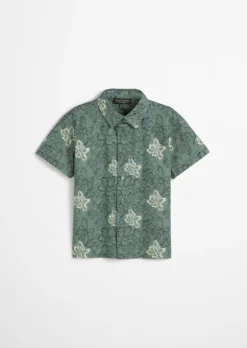 KIDS-BOYS Kurzarm-Hemd aus reiner Bio-Baumwolle