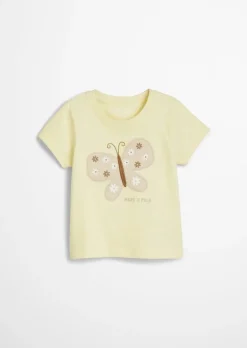 KIDS-GIRLS T-Shirt mit Schmetterlings-Applikation