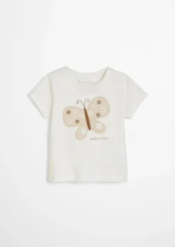 KIDS-GIRLS T-Shirt mit Schmetterlings-Applikation