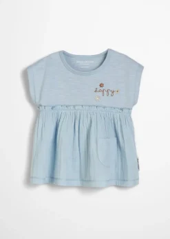 KIDS-GIRLS Tunikabluse mit Struktur-Mix aus Bio-Baumwolle