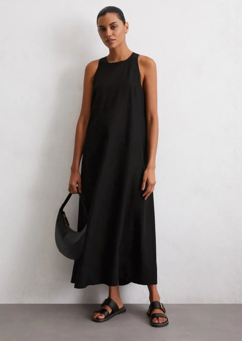 Kleid flared aus fließendem Naia™-Twill