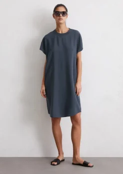 Kleid relaxed mit Crinkle-Struktur