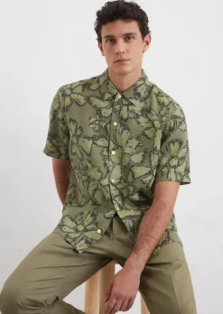 Kurzarm-Hemd regular aus reinem Leinen