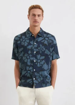 Kurzarm-Hemd regular aus reinem Leinen