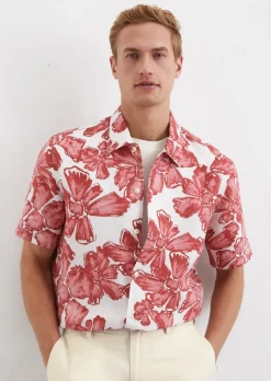 Kurzarm-Hemd regular aus reinem Leinen