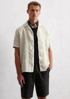 Kurzarm-Hemd regular aus reinem Leinen