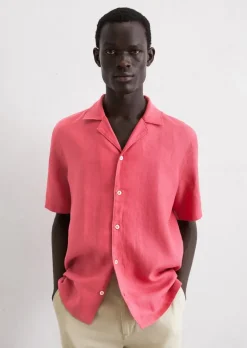 Kurzarm-Hemd regular aus reinem Leinen