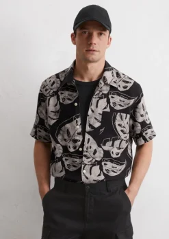 Kurzarm-Hemd regular aus reinem Leinen