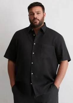 Kurzarm-Hemd regular aus reinem Leinen