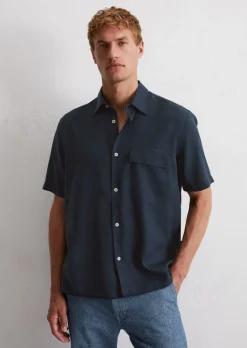 Kurzarm-Hemd regular aus softem Lyocell