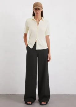 Kurzarm-Jerseybluse aus LENZING™ ECOVERO™