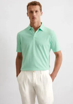 Kurzarm-Poloshirt Jersey regular aus reiner Bio-Baumwolle