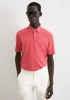 Kurzarm-Poloshirt Jersey regular aus reiner Bio-Baumwolle