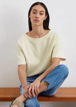Kurzarm-Sweatshirt loose aus Organic Cotton