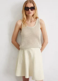 Kurzer Rock relaxed aus reinem Leinen