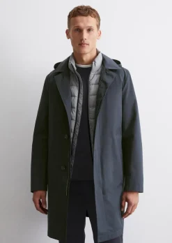 Kurzmantel regular mit abnehmbarer Kapuze