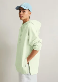 Langer Hoodie relaxed mit kuscheliger Innenseite