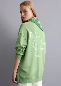 Langes Sweatshirt relaxed aus Bio-Baumwoll-Mix