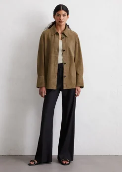 Lederhemd relaxed aus softem Ziegenvelours