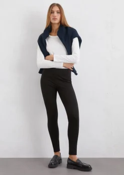 Leggings skinny mit breitem Bund