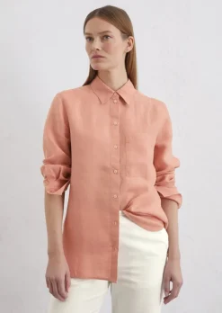 Leinenbluse regular aus leichter Qualität