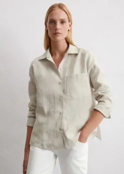 Leinenbluse regular aus leichter Qualität