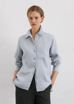 Leinenbluse regular aus leichter Qualität