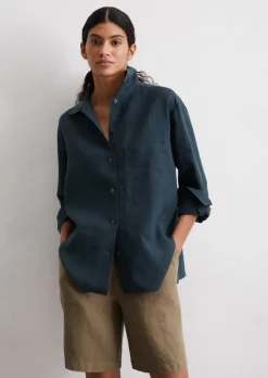 Leinenbluse regular aus leichter Qualität