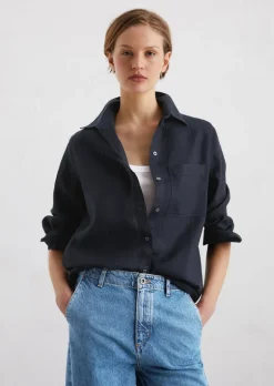 Leinenbluse regular aus leichter Qualität