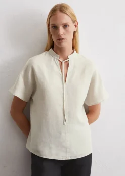 Leinenbluse relaxed aus leichter Qualität