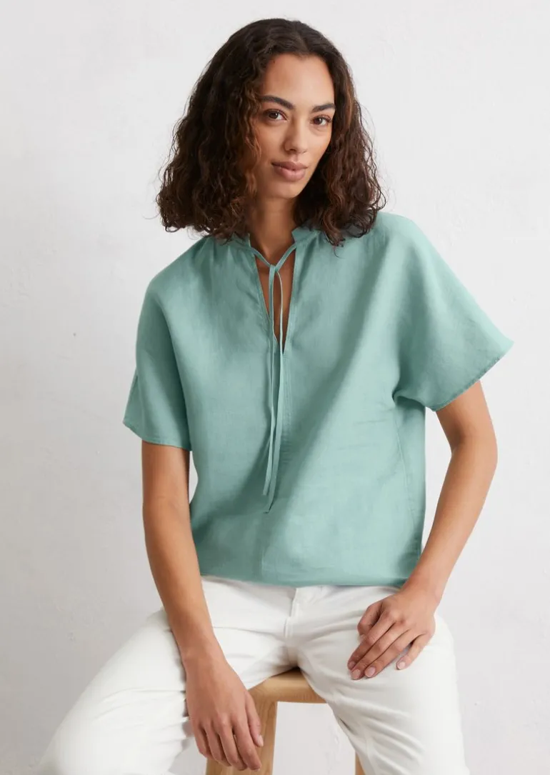 Leinenbluse relaxed aus leichter Qualität